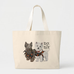 Grand Tote Bag Westie Scottie Trick or Treat