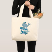 Grand Tote Bag Whale Hello There Whale Cartoon mignonne Baby Whal (Devant (produit))