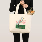 Grand Tote Bag “What's for dinner?” (Devant (produit))