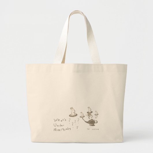 Grand Tote Bag Whats Under Meerkats (Devant)