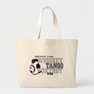 Grand Tote Bag Whiskey Tango Foxtrot - Humour de l'aviation