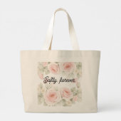 Grand Tote Bag Whispered Petals Elegant Simple Wedding Keepsake  (Dos)