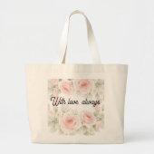 Grand Tote Bag Whispered Petals Elegant Simple Wedding Keepsake  (Devant)