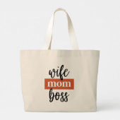Grand Tote Bag wife boss / épouse Mère Chef (Dos)