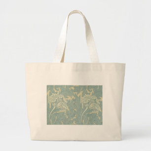 Grand Tote Bag William Morris Classique Tulipe Bleu Floral