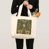 Grand Tote Bag William Morris Honeysuckle Vert Floral (Devant (produit))
