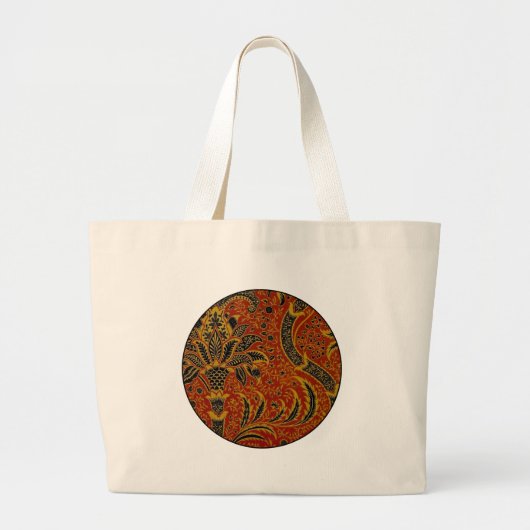Grand Tote Bag William Morris Inde Floral rouge (Devant)