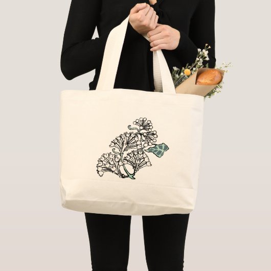 Grand Tote Bag William Morris Jasmine et Motif Feuille (Devant (produit))