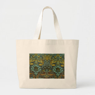 Grand Tote Bag William Morris Peacock Dragon Fond d'écran