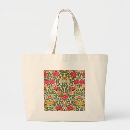 Grand Tote Bag William Morris Rose Floral Chintz rose (Devant)