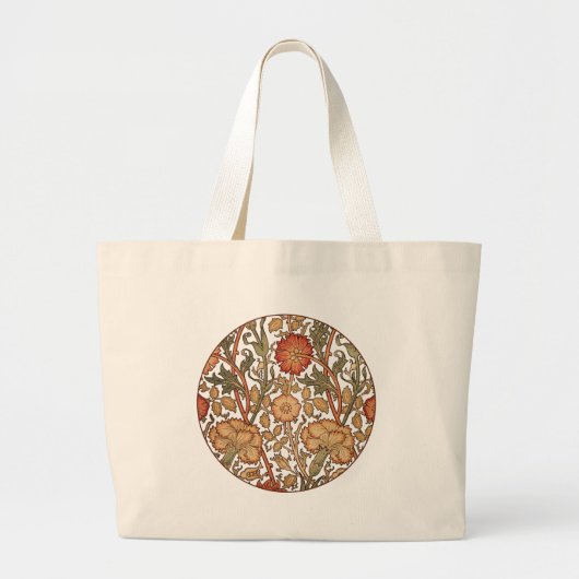 Grand Tote Bag William Morris Rose Flower Fond d'écran Motif (Devant)