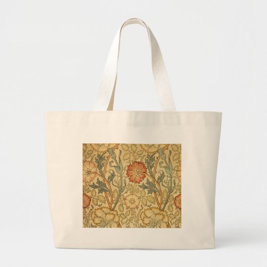 Grand Tote Bag William Morris Rose Flower Fond d'écran Motif (Devant)
