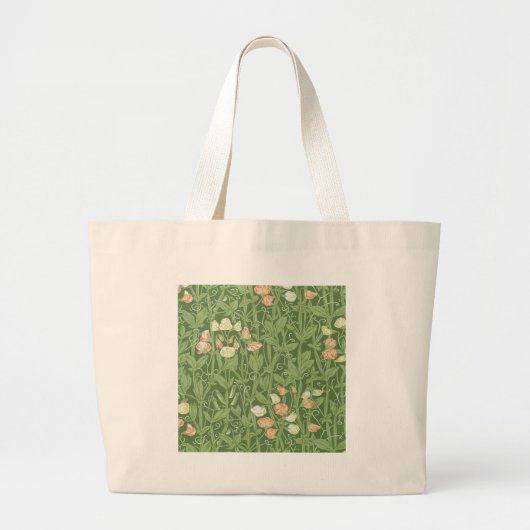 Grand Tote Bag William Morris Sweet Pea Floral Design (Devant)