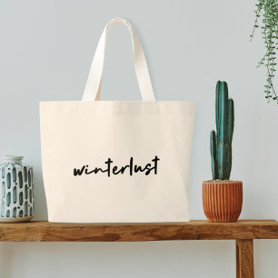 Grand Tote Bag Winterlust Noël minimaliste moderne hiver