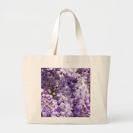 Grand Tote Bag Wisteria Violet Floral Blossom Tree Violet (Devant)