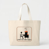Grand Tote Bag Wit Happy Drôle Witty Creative Statement (Devant)
