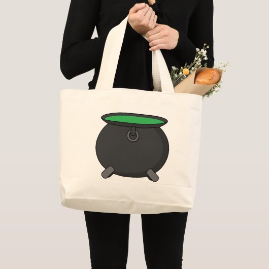 Grand Tote Bag Witch Cauldron (Devant (produit))