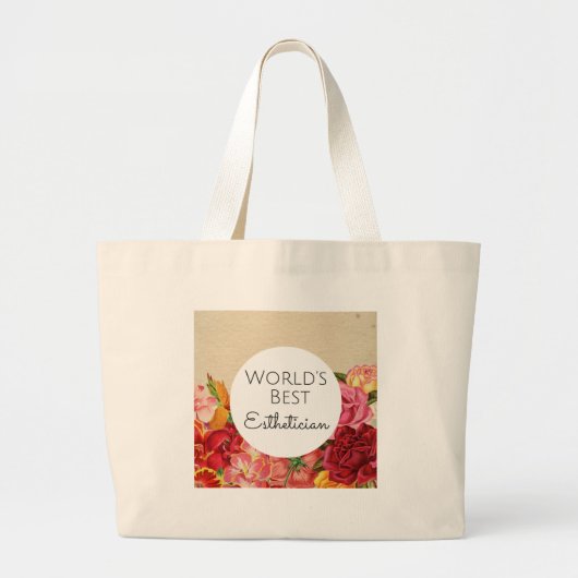 Grand Tote Bag World's Best Esthetician gift (Devant)