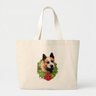 Grand Tote Bag Wreath de chien de bétail australien