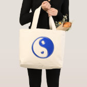Grand Tote Bag Yin bleu Yang (Devant (produit))