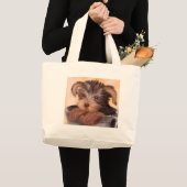 Grand Tote Bag Yorkie dans votre tasse (Devant (produit))