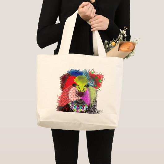 Grand Tote Bag Yorkshire Terrier - Patchwork (Devant (produit))
