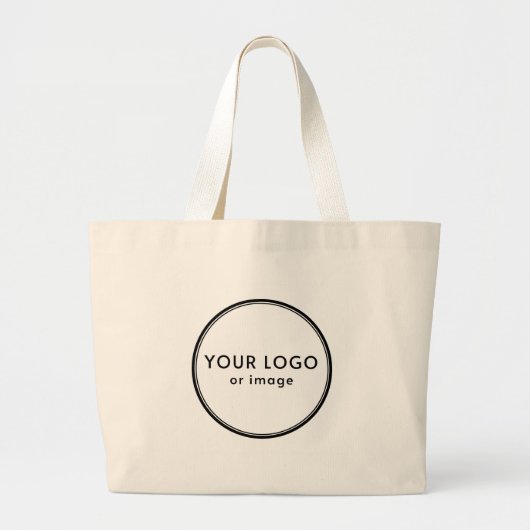 Grand Tote Bag Your logo, custom white (Devant)