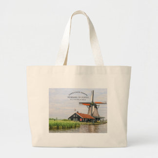 Grand Tote Bag   Zaanse Schans Windmill Watercolor Dutch