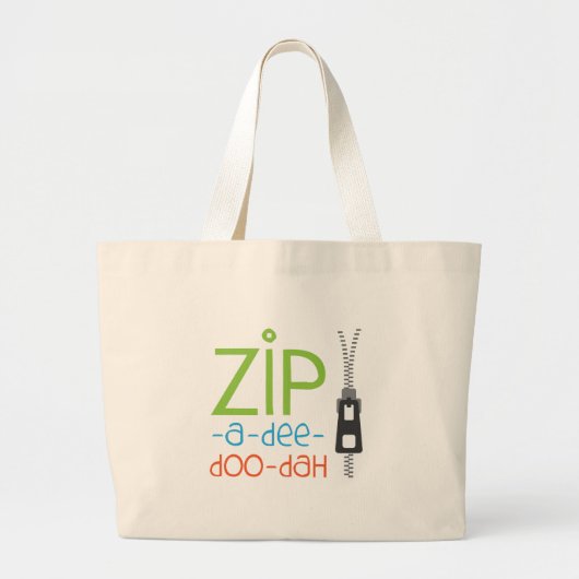 Grand Tote Bag Zip Zipper (Devant)
