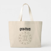 Grand Tote Bag zodiaque gémeaux (Dos)