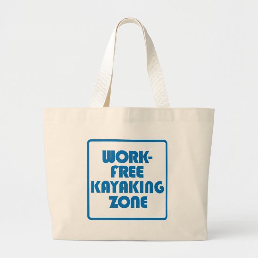 Grand Tote Bag Zone de Kayak sans travail (Devant)