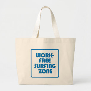 Grand Tote Bag Zone de surf sans travail