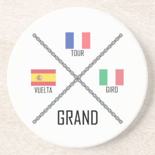 Grand Tours van fietsen Zandsteen Onderzetter