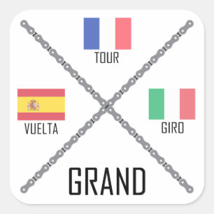 Grand Tours Vierkante Sticker