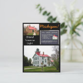 Grand Traverse Light Michigan. Briefkaart (Staand voorkant)