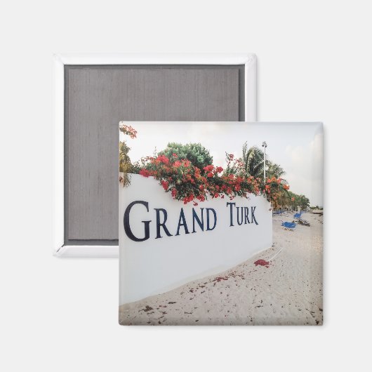 Grand Turk Beach Scene Magneet (Voorkant / Achterkant)