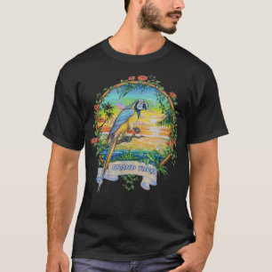 Grand Turk & Caicos Vintage Tropical Parrot T-shirt