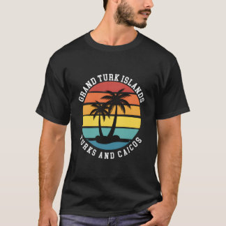 Grand Turk-eilanden Turks en Caicos Palmbomen T-shirt
