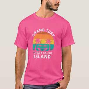 Grand Turk Island Turks & Caicoseilanden Retro Tro T-shirt