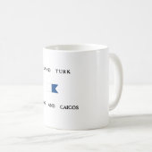 Grand Turk Turks en Caicos Alpha Dive Flag Koffiemok (Voorkant rechts)