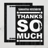 Grand type carte de remerciements de bat mitzvah (Devant / Derrière)