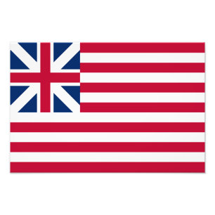 Grand Union, 1e vlag van de VS koloniën Foto Afdruk