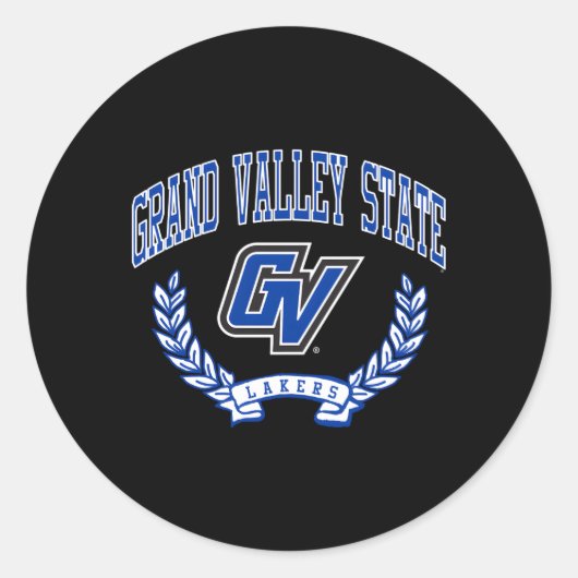 Grand Valley State Lakers overwinning Ronde Sticker (Voorkant)