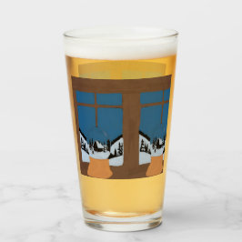 Grand Verre à Boissons Hivernal - Boule de Neige Glas