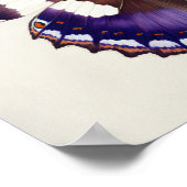 Grand violet Empereur Papillon Art Imprimer Poster (Coin)