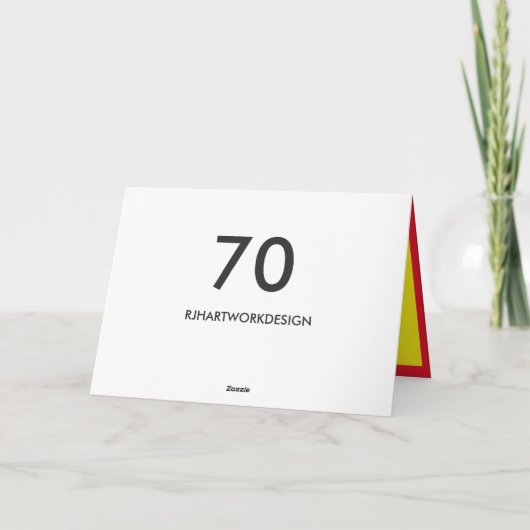 GRANDAD 70E carte d'anniversaire (Dos)