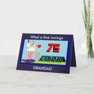 GRANDAD 75E VERJAARDAG KAART