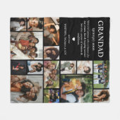 Grandad Definition Photo Collage Fleece Deken (Voorkant (Horizontaal))