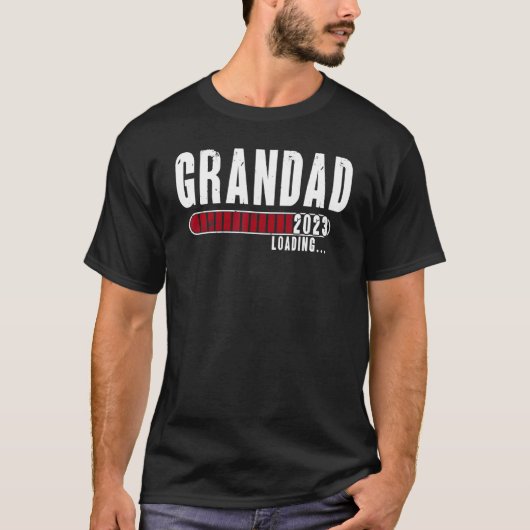 Grandad EST 2023 eerste keer laden papa gepromovee T-shirt (Voorkant)
