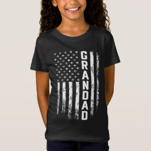 Grandad Gift America Flag Gift for Men Vader's Da T-shirt